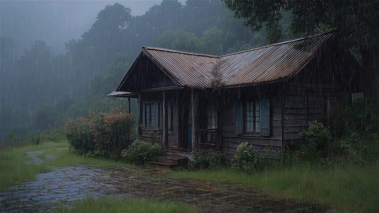 Rainfall Through the Night to Reduce Stress and Support Restful Sleep