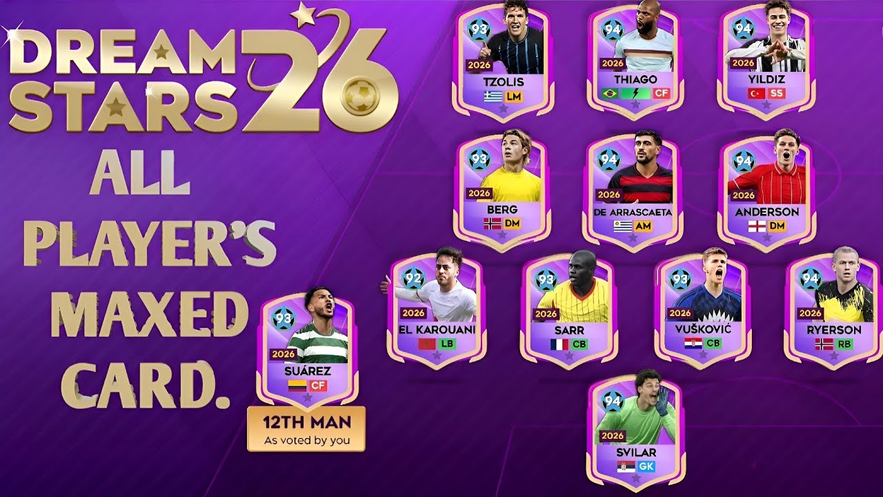 DREAM STARS 2026 ALL PLAYERS MAXED CARDS! FULL STATS REVEAL! NextGen DLS! 