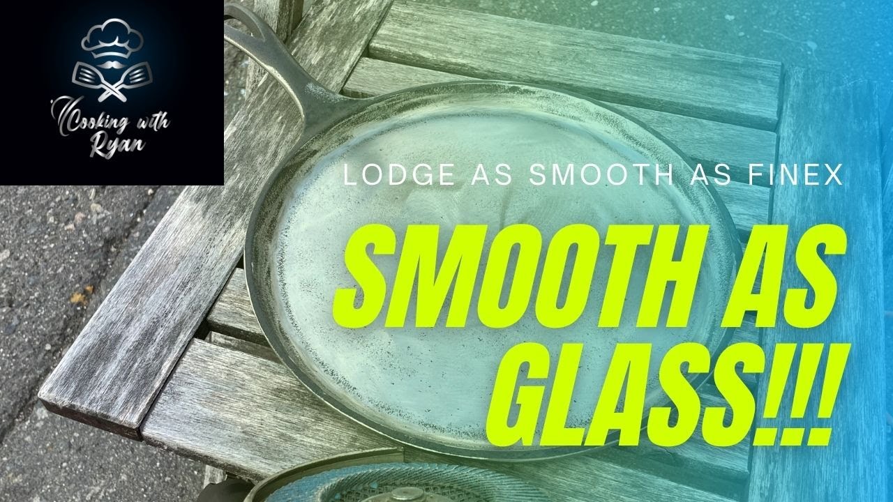 How to Smooth a Rough Lodge Cast Iron Skillet | NON STICK!!!