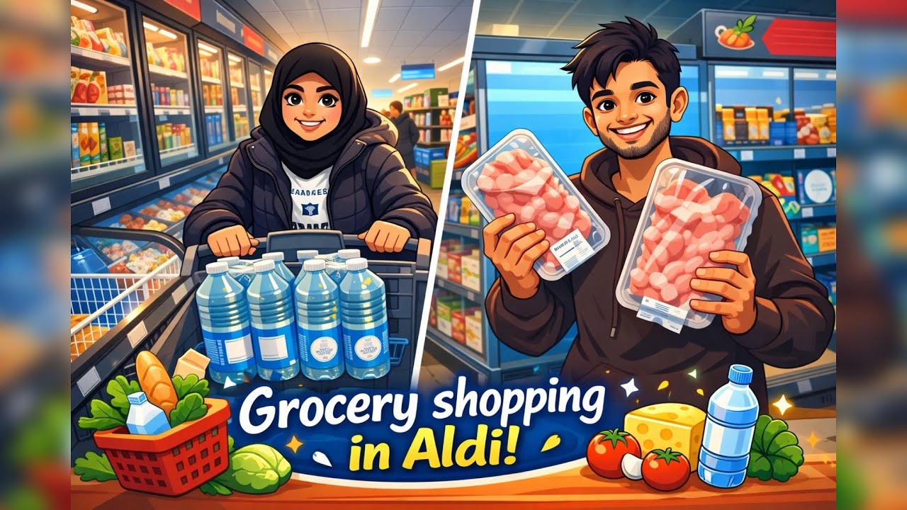 Grocery Shopping in Aldi! #ukmallu #shopping #couple #groceryshopping #uklife #love 