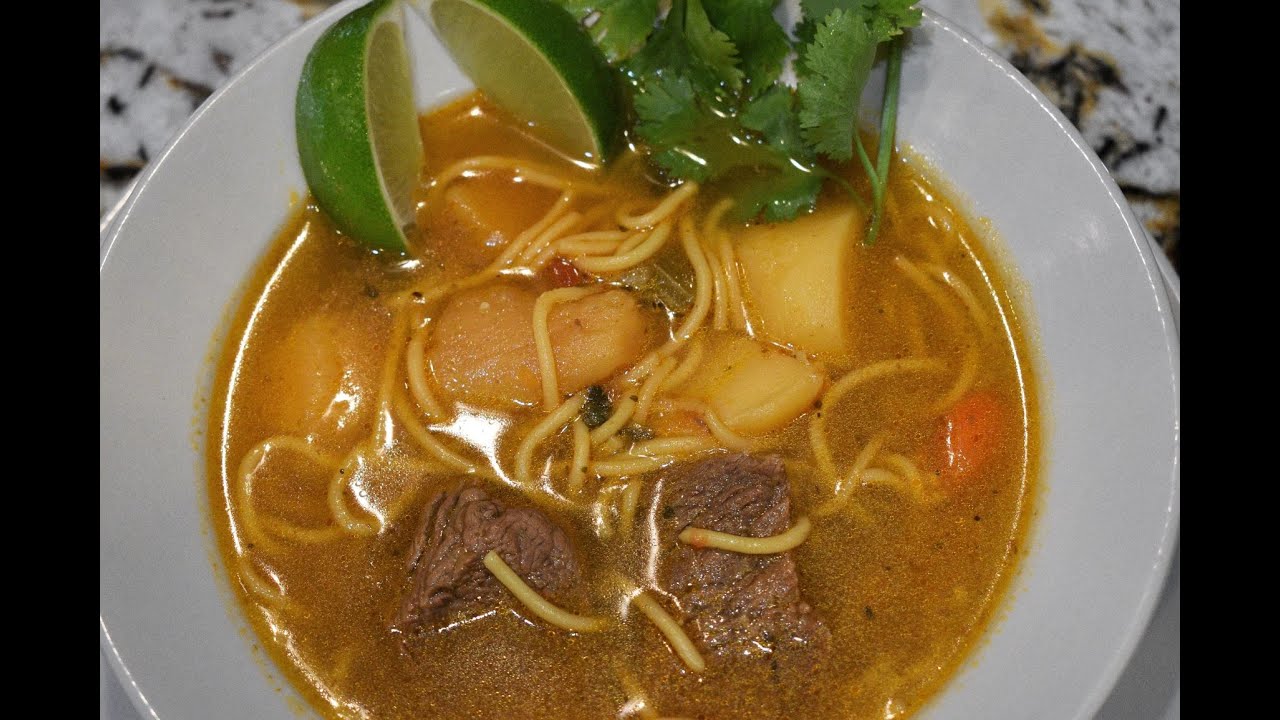 Como hacer una sopa de res a lo cubano muy facil y deliciosa