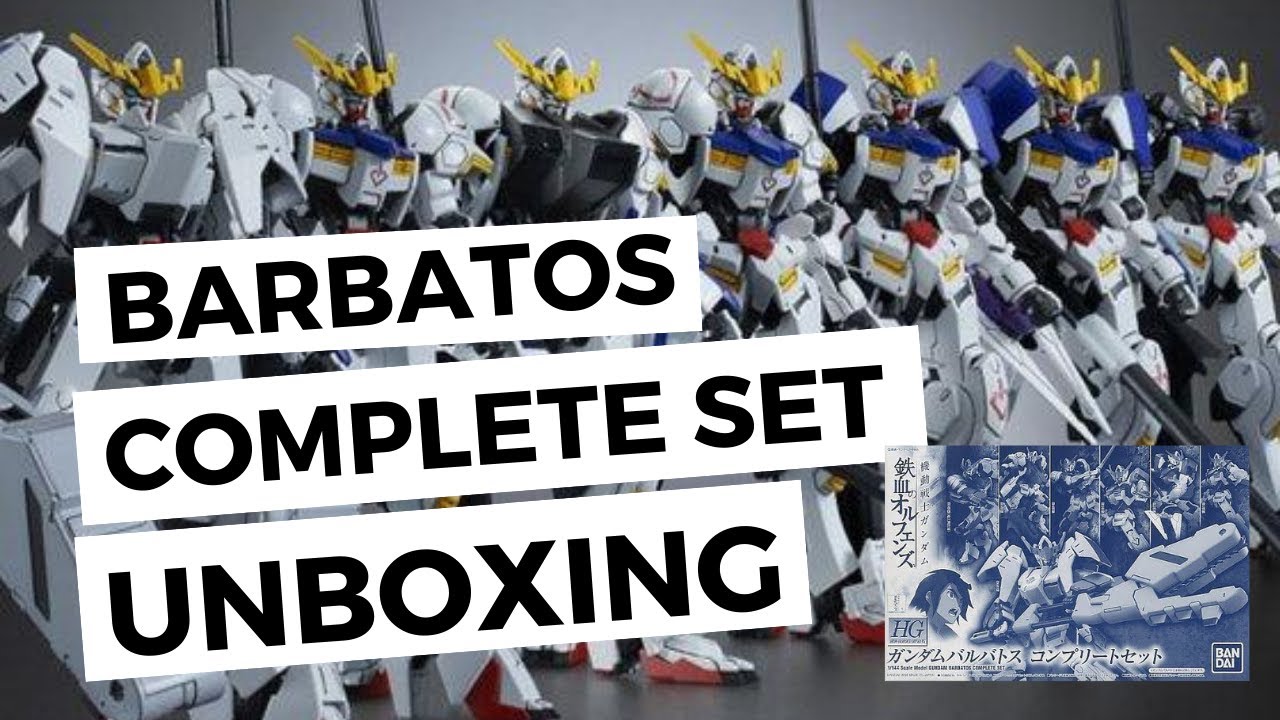 P-BANDAI BARBATOS COMPLETE SET UNBOXING