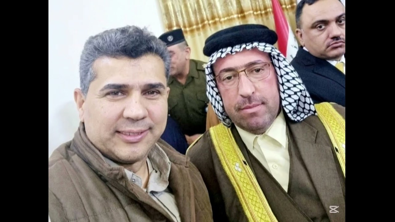 الشيخ عماد محمد جواد الفضلي الشيخ العام العشيرة الحلوف قبيلة الفضول الطائية في العراق 