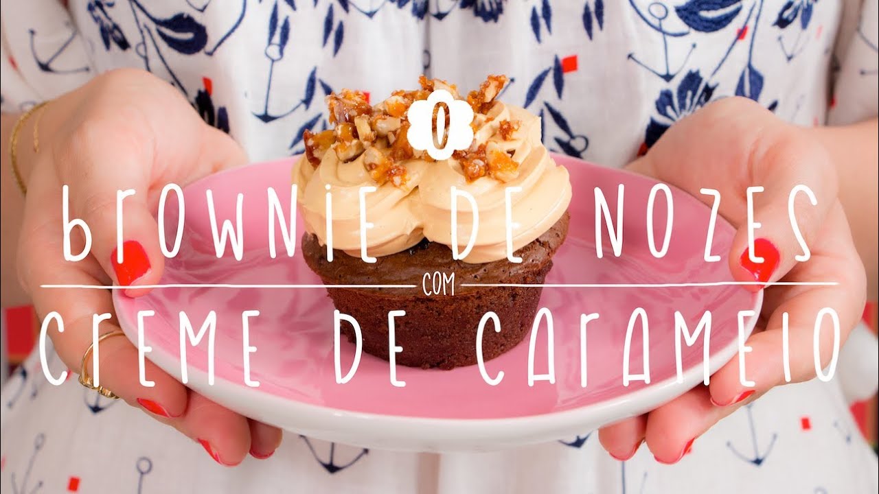 Brownie de Nozes com Creme de Caramelo | A Doce Cozinha de Dani Noce #12