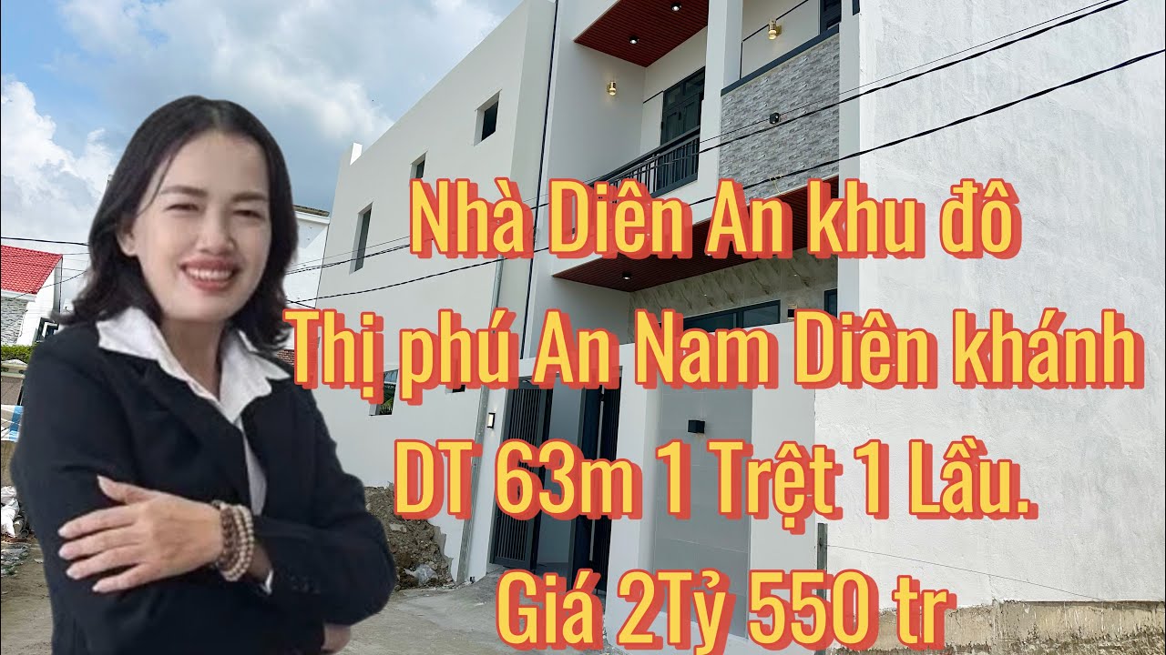 Nhà 1 trệt 1 lầu KĐT phú An Nam diên khánh. Giá 2 tỷ550 triệu 