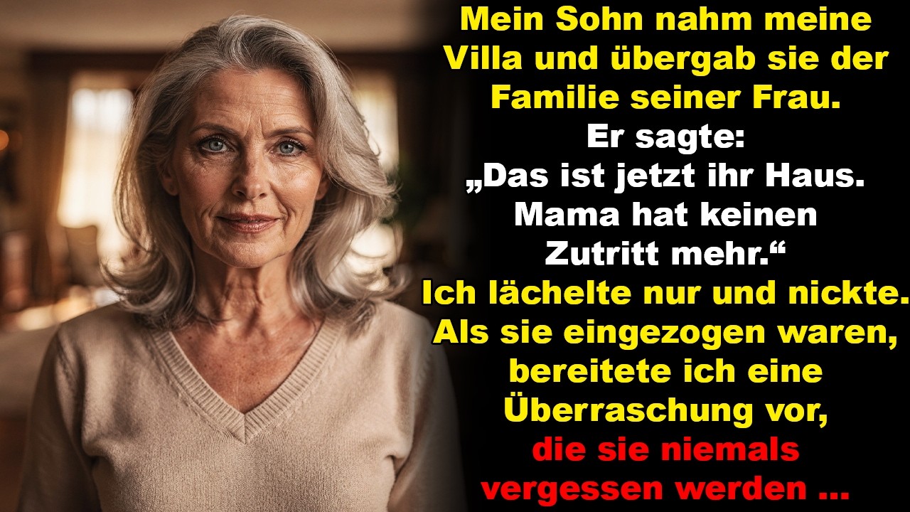 „Dieses Haus gehört jetzt Ihnen!“ – mein Sohn nahm mir meine Villa und warf mich hinaus…