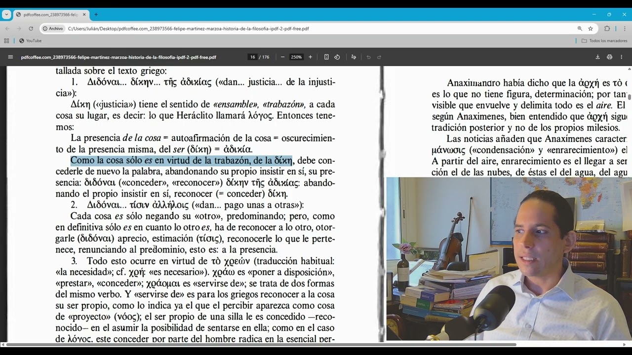 Felipe Martínez Marzoa. Historia de la Filosofía I, pp. 26-31. Os ayudo a entenderlo.