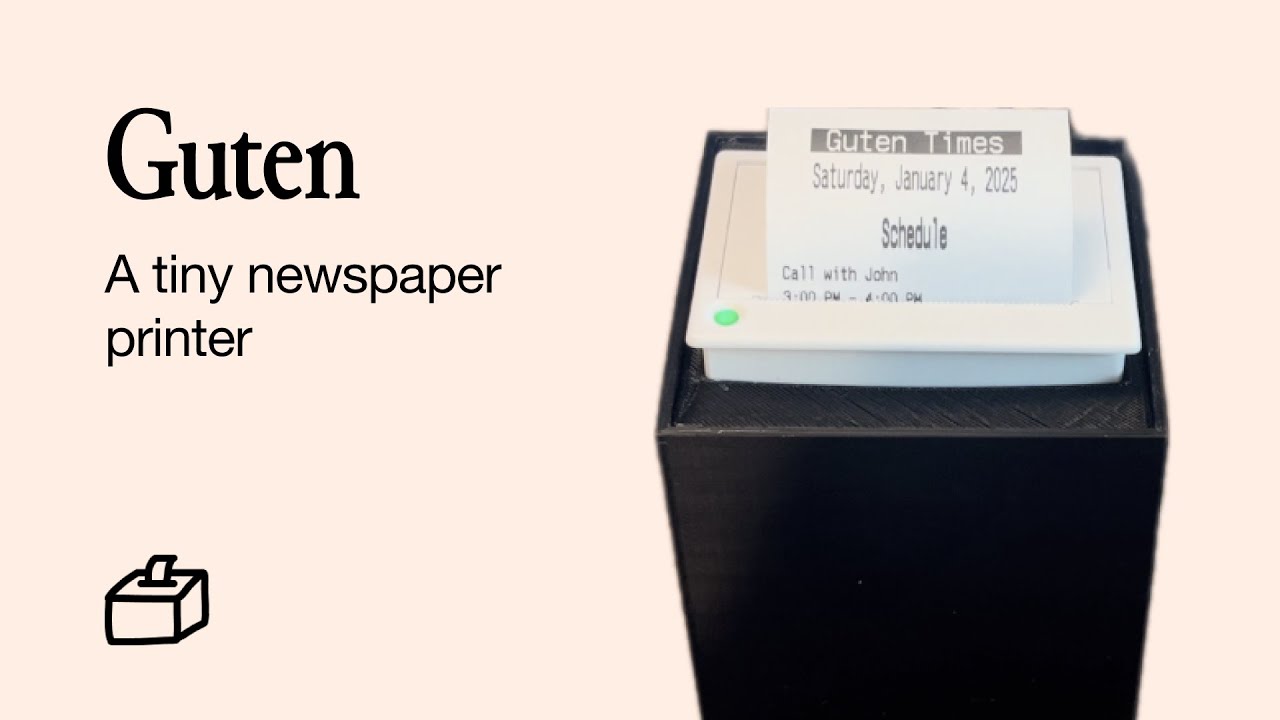 I built a tiny newspaper printer! 🖨️
