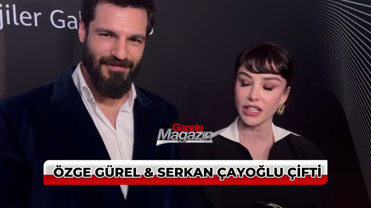 Özge Gürel & Serkan Çayoğlu Çifti Lansmanda Görüntülendi.. Muhabirlerin Sorularını Yanıtladılar! 