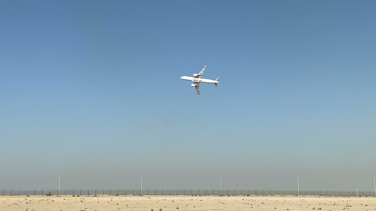 Irkut MS-21 flight display at Dubai Airshow 2021