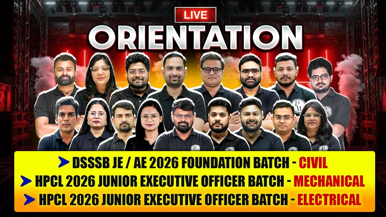 Live Orientation: DSSSB JE / AE 2026 Foundation & HPCL 2026 Junior Executive Officer Batch