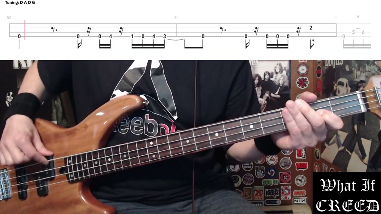 What If by Creed - Bass Cover with Tabs Play-Along