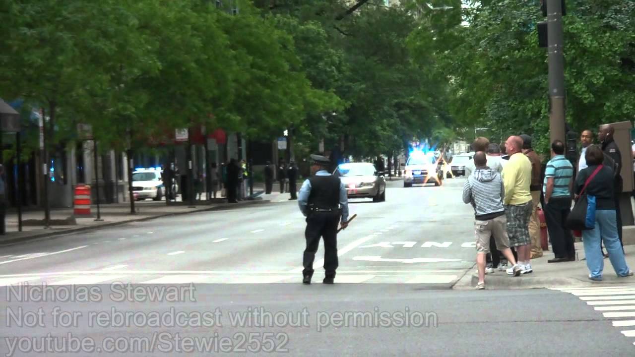Obama Motorcade Convoy - NATO Chicago
