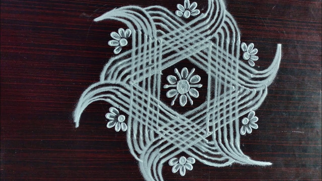 Simple star⭐rangoli designs 🌸💞 ,#rangoli #dailyrangolidesigns