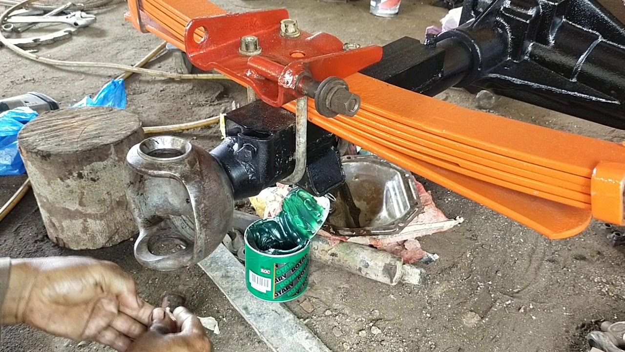 Proses merakit gardan depan mobil taf badak