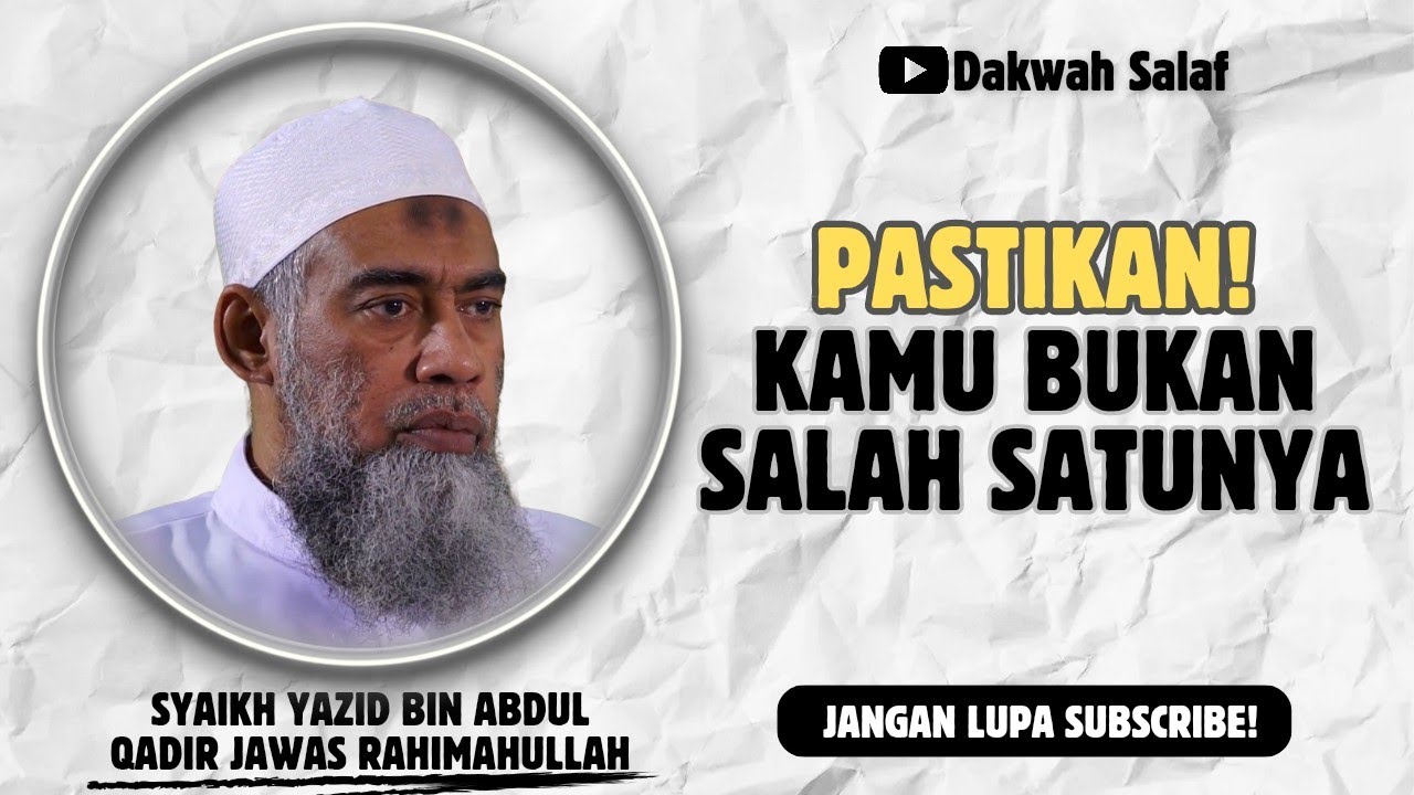 ORANG-ORANG YG TERTIPU OLEH DUNIA | SYAIKH YAZID BIN ABDUL QADIR JAWAS RAHIMAHULLAH