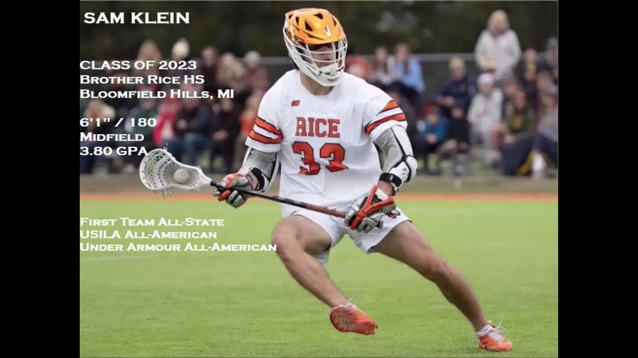 Sam Klein 2022 Spring Lacrosse Highlights Brother Rice HS Class of 2023