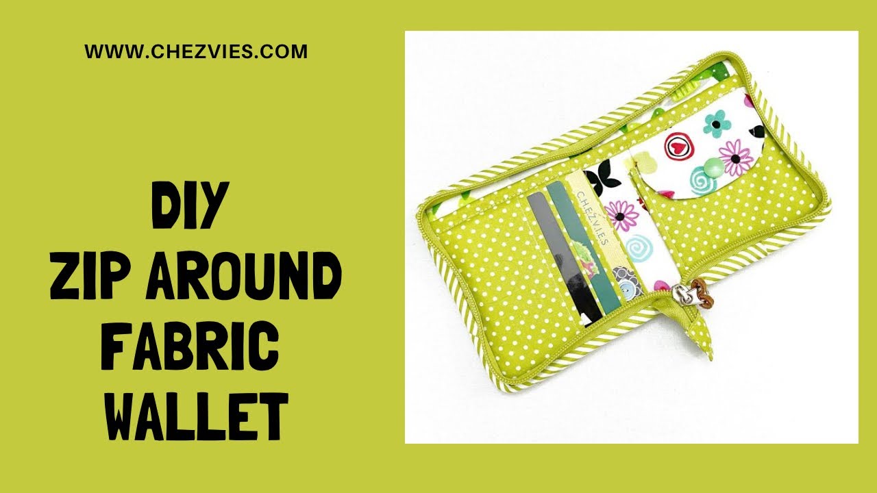 How to sew zip around fabric wallet #walletmaking #walletpattern 