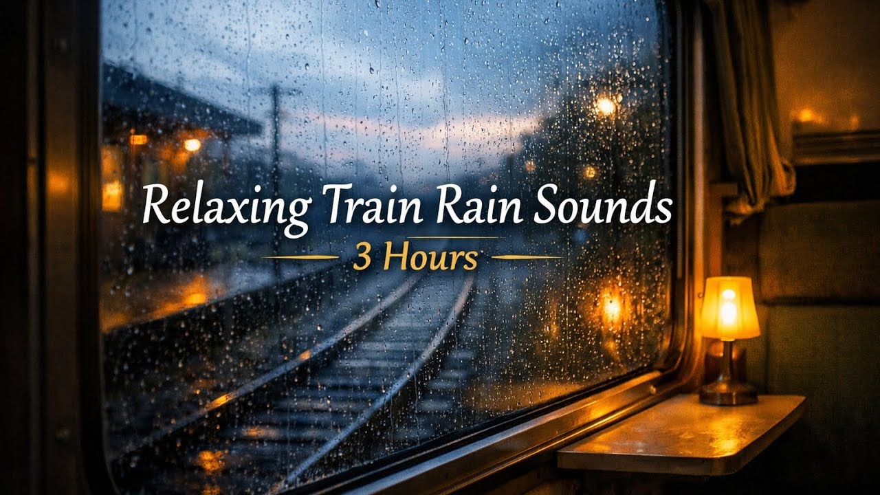 3 Hours Rain Sounds for Sleep, Relax & Study – Calm Night Window Ambience