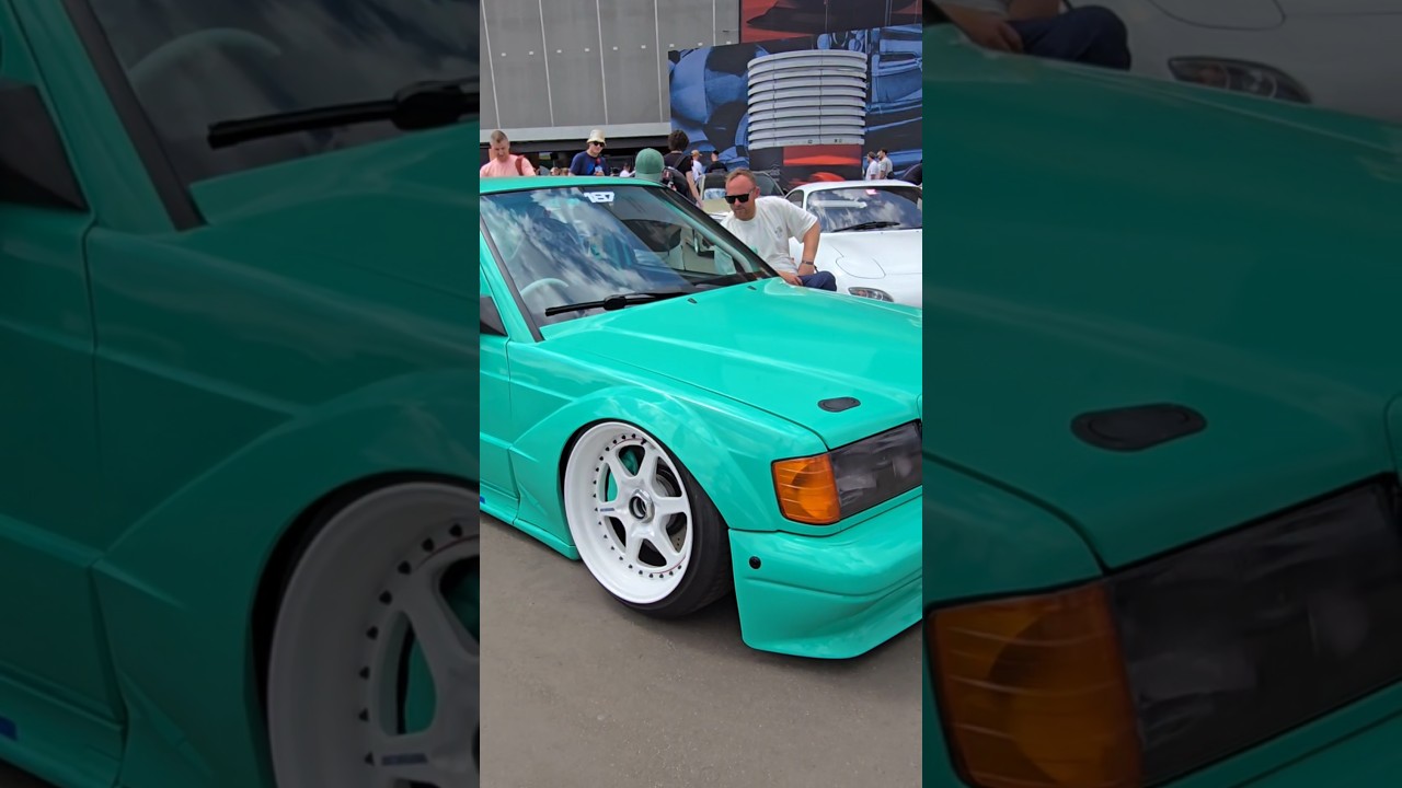 Tuning Mercedes Evo with old classic BMW 2002 #tuningcars #modified #looklow #carshow #ultrace