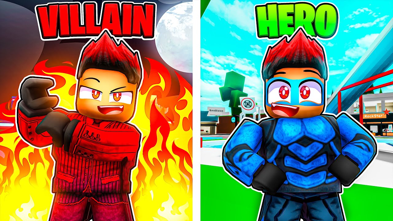VILLAIN VS HERO! [Brookhaven 🏡RP] (Roblox Malaysia)