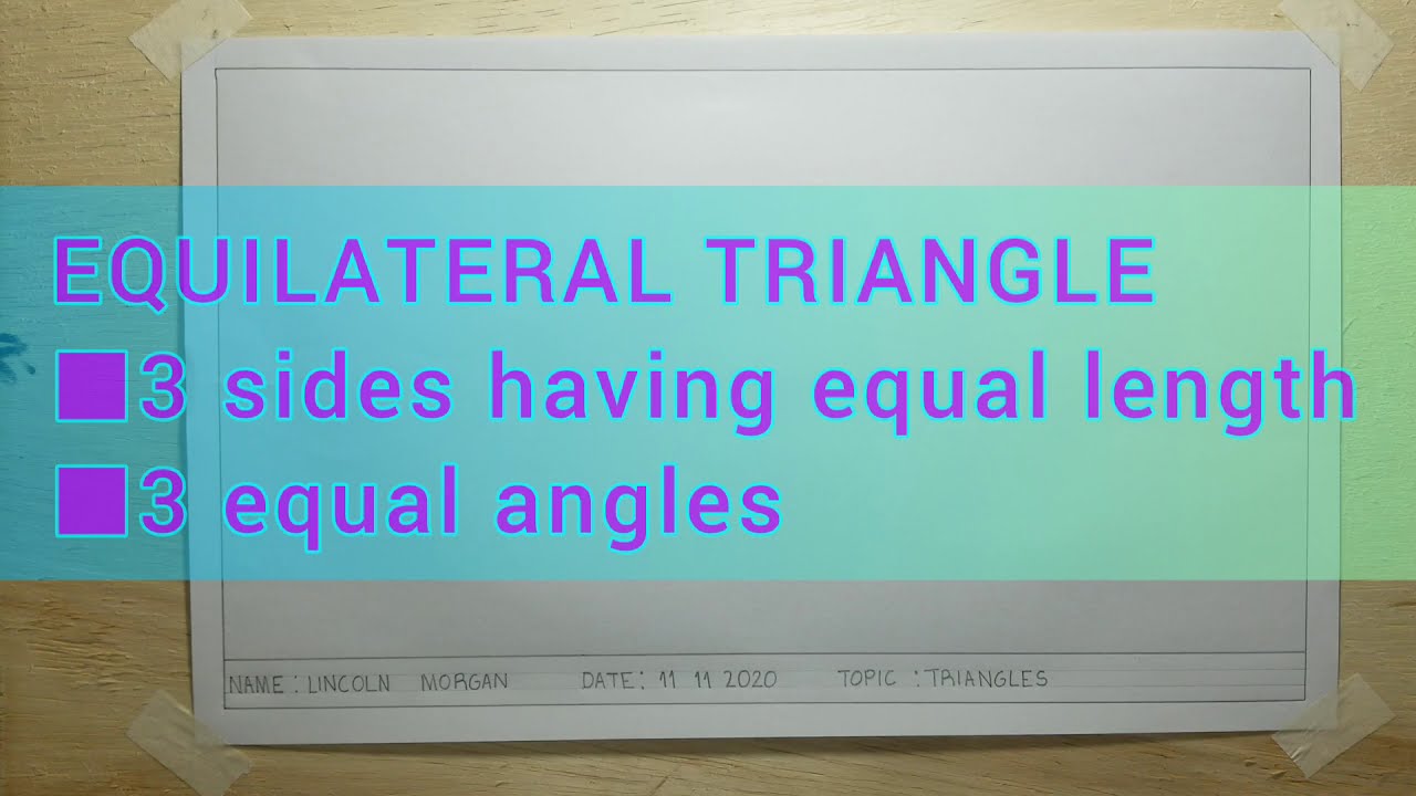 HOW TO CONSTRUCT EQUILATERAL ,ISOSCELES AND SCALENE TRIANGLES