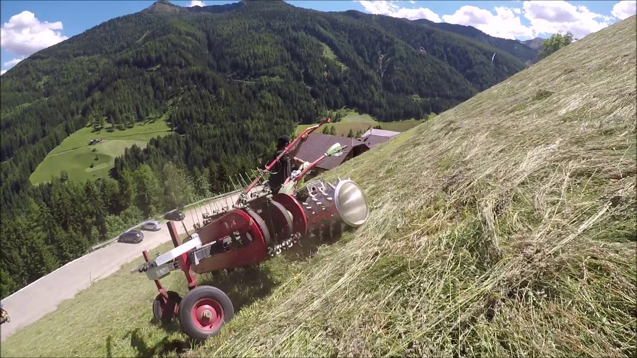 Heuernte im  Steilhang 2019 ,Rapid Monta 2,6m Balken, Bandrechen, Twister