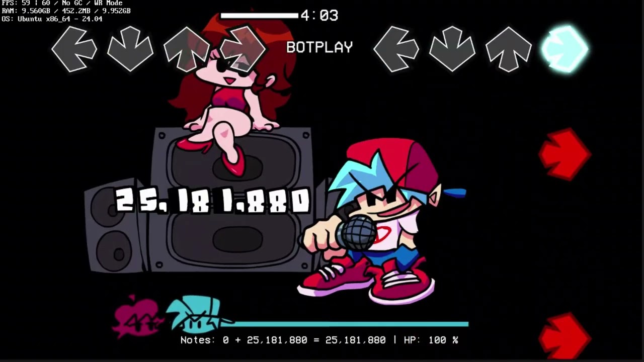 FNF - Arbiter Chart - Boyfriend Spammy Fantrack (59M Notes) - 30FPS 1080P