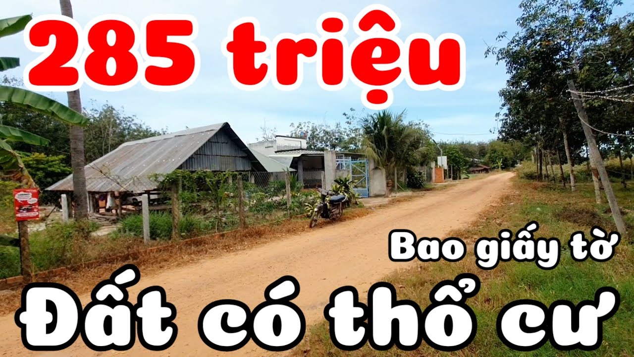 Bán 3 lô đất 5x56 có thổ cư giá 285 triệu ở Long Chữ Tây Ninh cách Chợ Long Vĩnh 2,5km TPHCM 80km