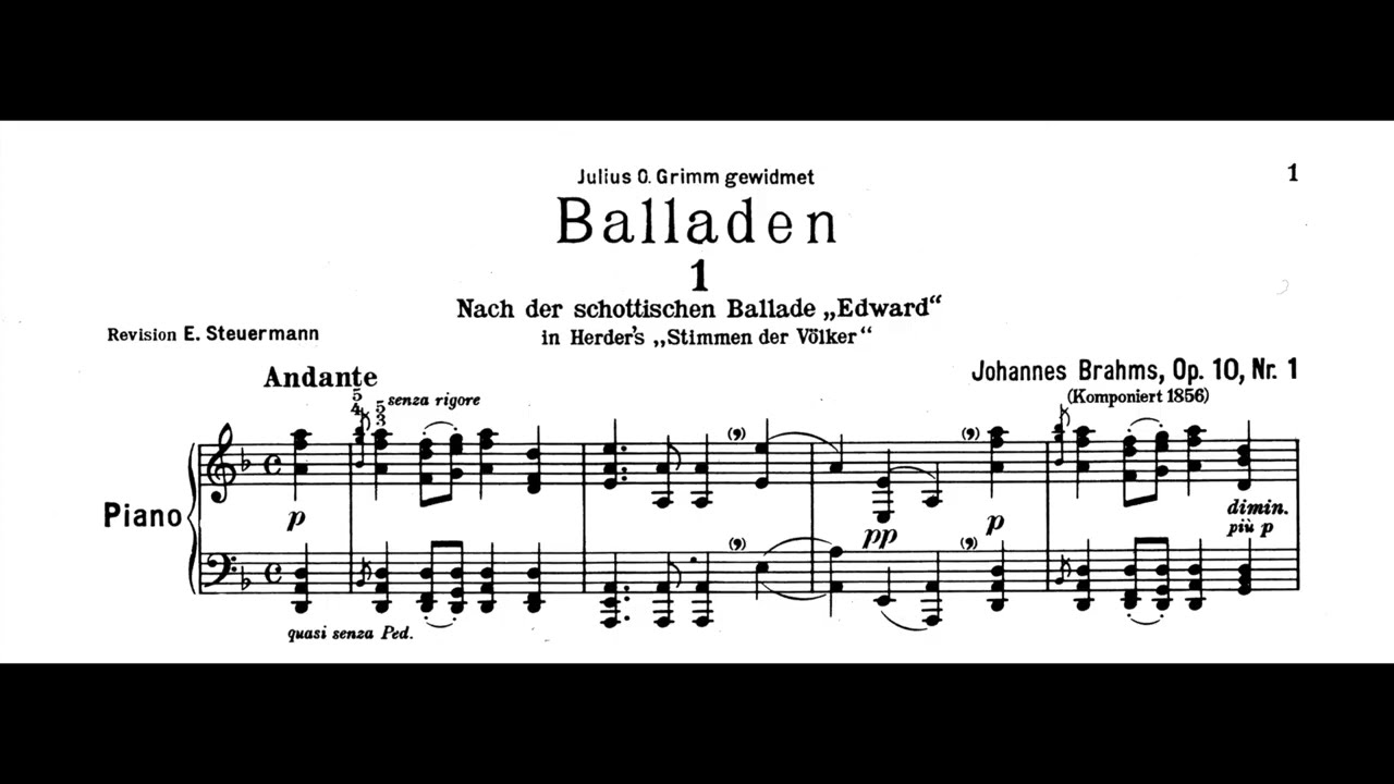 Brahms - Ballade op10 no.1, Kantorow (Live)