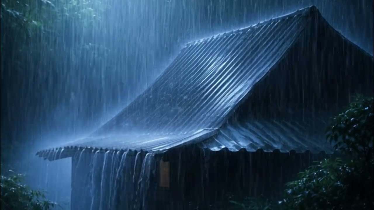 Heavy rain sound.rain to night