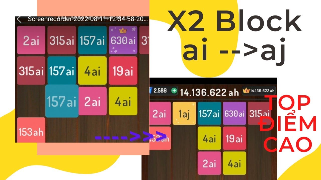X2 BLOCKS/ ai TỚI aj LUÔN/ TOP ĐIỂM CAO/ HIGH SCORE/ GAME CHANNEL