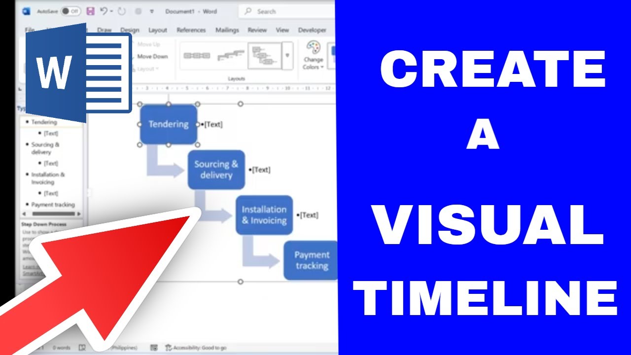 How to Create a Visual TIMELINE in Word (Tutorial)