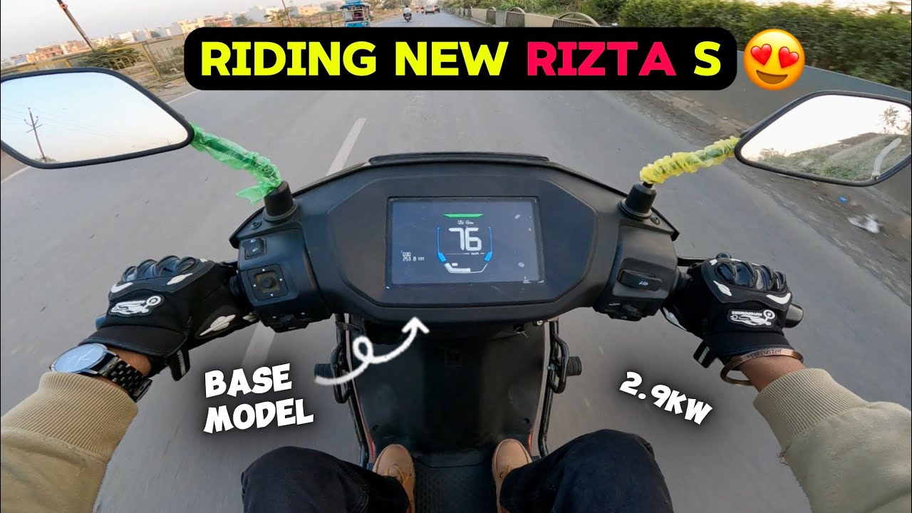 Without Pro Pack New Ather Rizta S Ride😳| Riding Ather Rizta S 2.9 kwh Base Model 