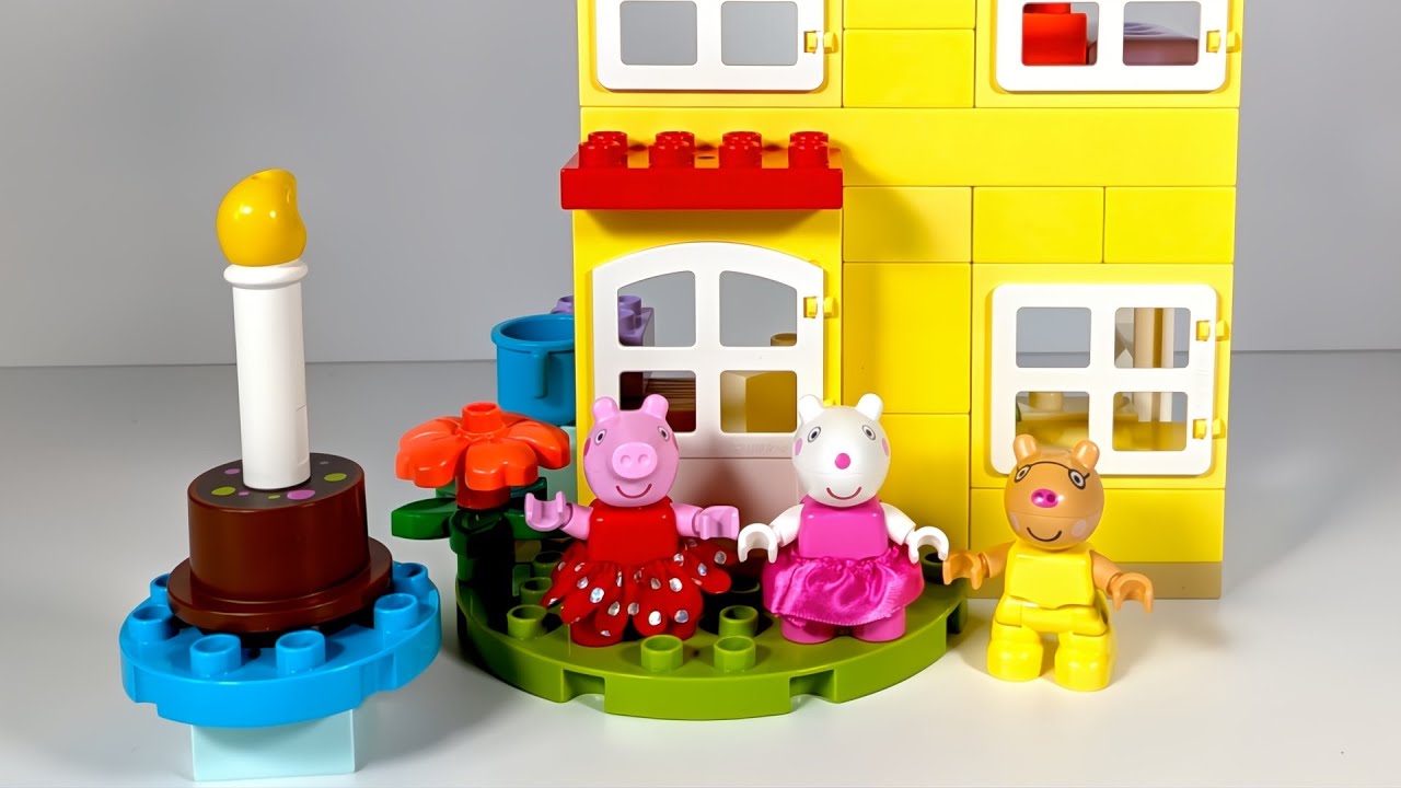 Creating An Epic Lego Duplo Peppa Pig Birthday House Playset With Relaxing ASMR Sounds!