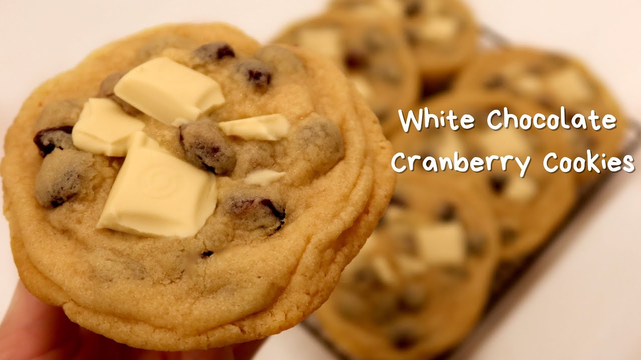 These BIG Christmas Cookies Are Unreal! Cranberry + White Chocolate