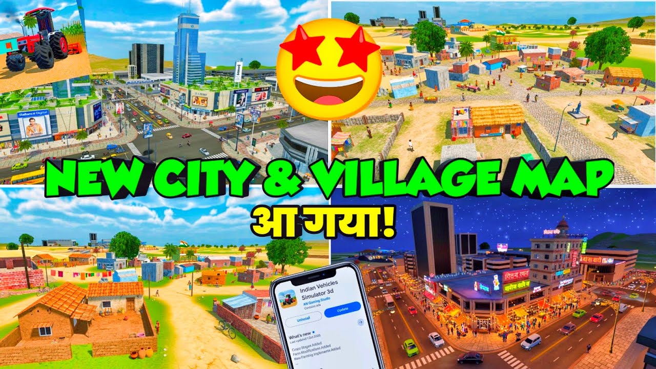 🤩 SUPRISE REVEAL NEW CITY & VILLAGE MAP ADDED 🥳 INDIAN VEHICLES SIMULATOR 3D NEW AMAZING UPDATE 