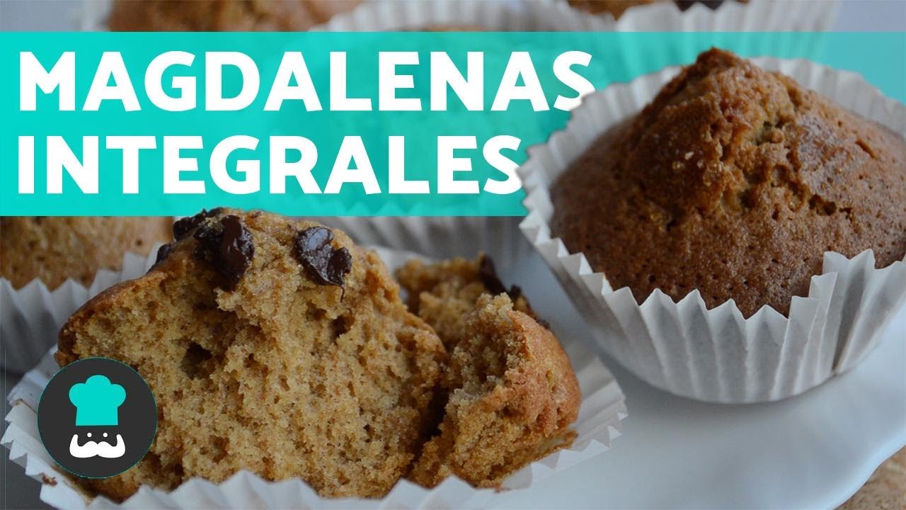 Magdalenas INTEGRALES Esponjosas 🧁 Receta MUY F&Aacute;CIL de Hacer
