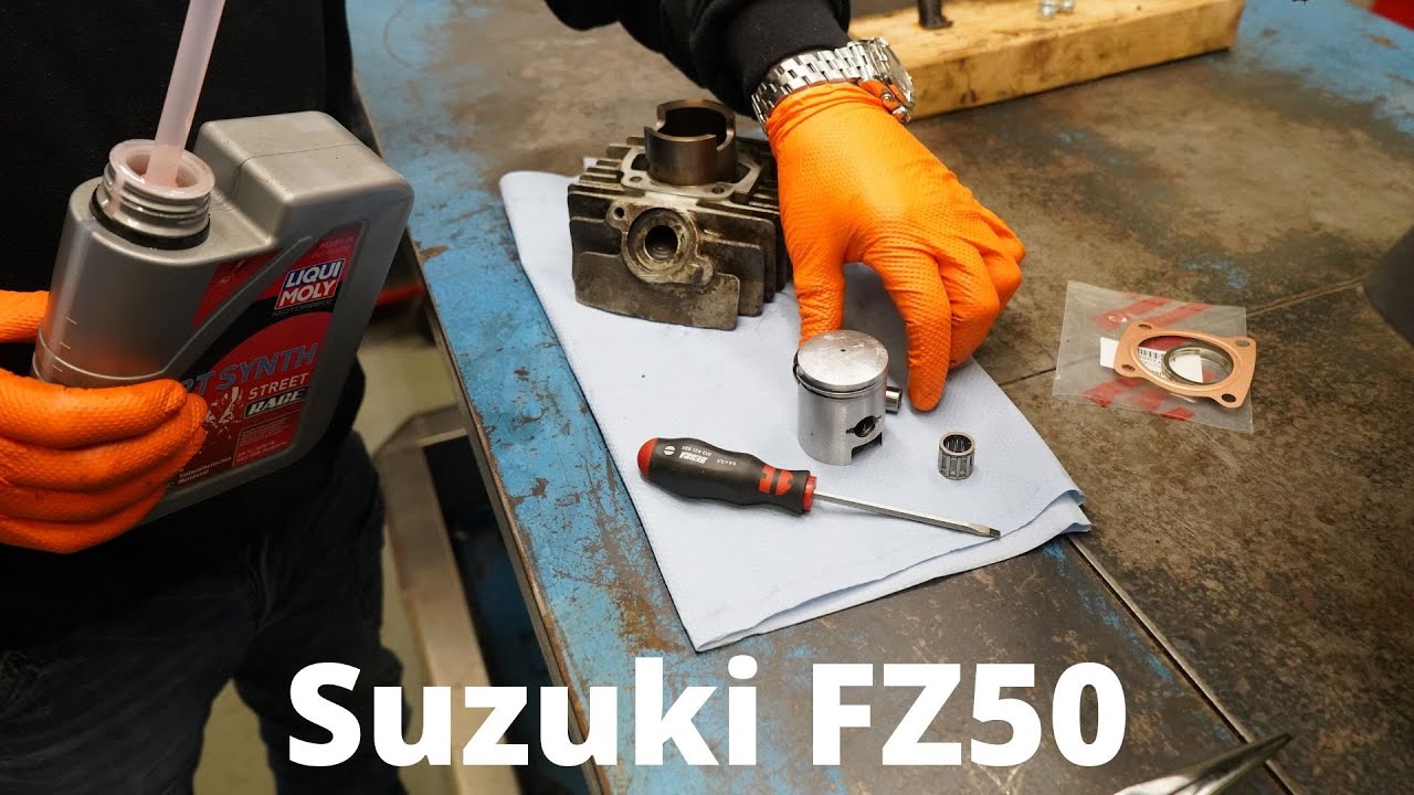 Suzuki FZ50. Stempel udskiftning