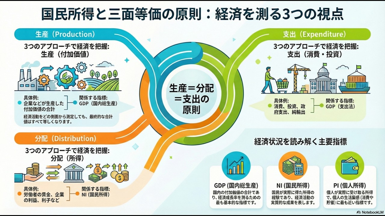 [[政経]] 国の富を測る：三面等価の原則