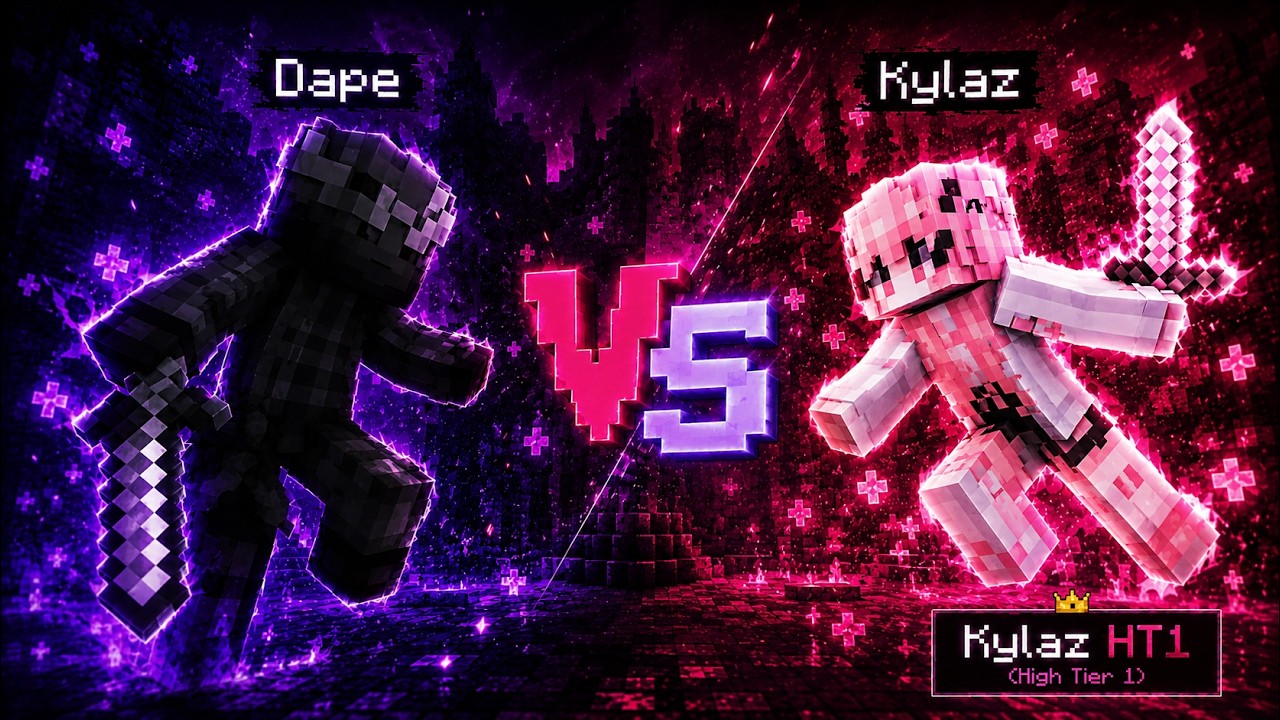 Как играет Лучший ИГРОК МИРА? Девочка Kylaz vs sadDaunqo16 - Minecraft Tier 1