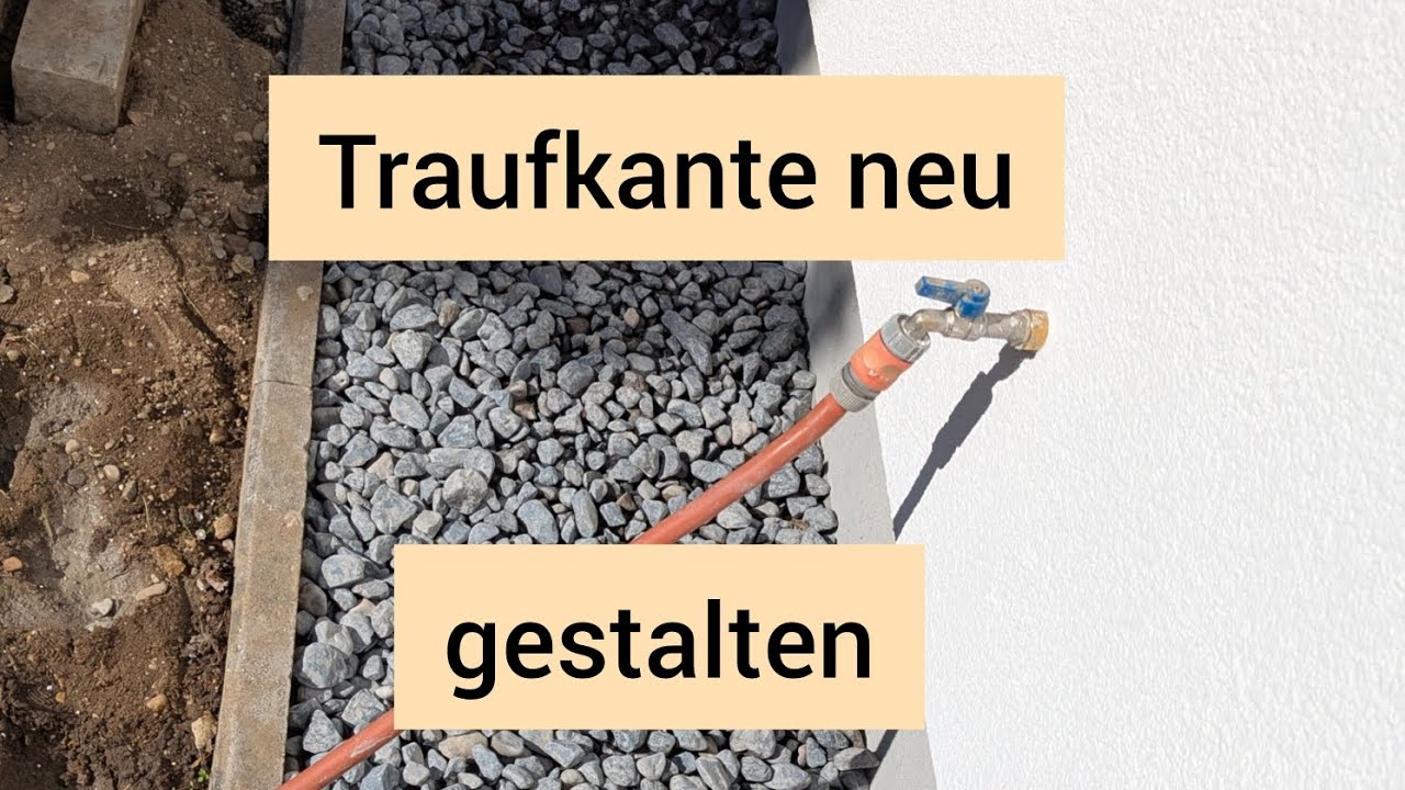 Traufkante erstellen, Spritzschutz Haus anlegen, Traufkante Kies erneuern, #diy #handwerk #haus