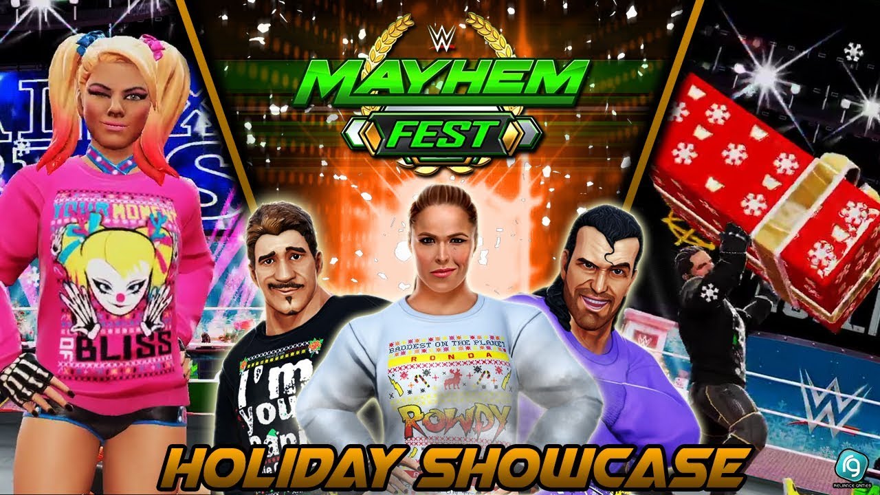 WWE Mayhem | Праздничная выставка [ВСЕ уродливые свитшоты и рождественский игровой процесс на арене]