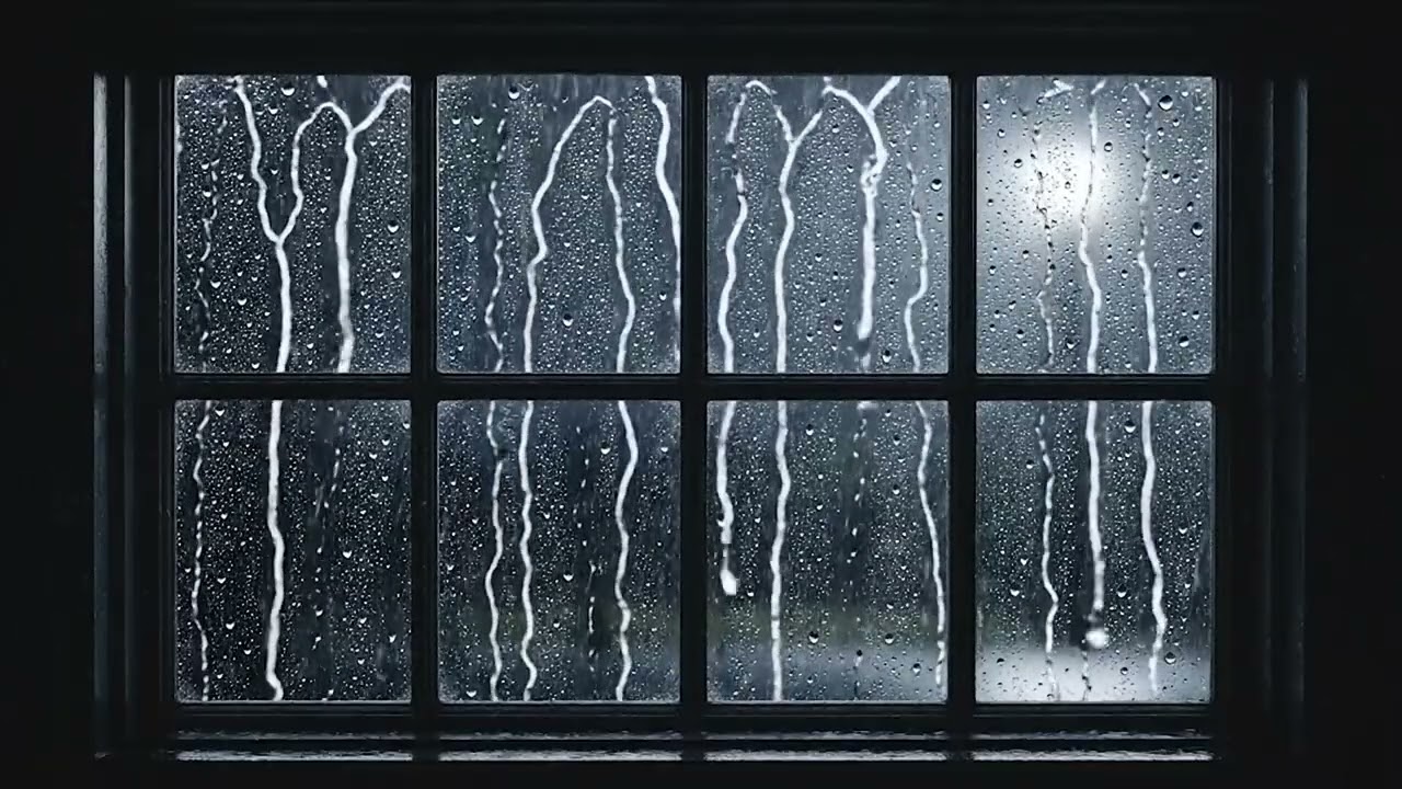 Rain Outside Window at Night 🌧️ Soothing Sounds for Insomnia & Anxiety Relief