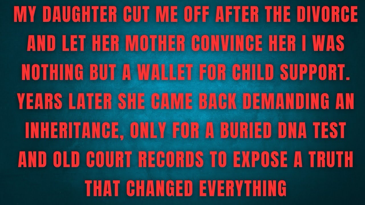 MY DAUGHTER CUT ME OFF AFTER THE DIVORCE AND LET HER MOTHER CONVINCE HER I WAS NOTHING BUT A WALLET