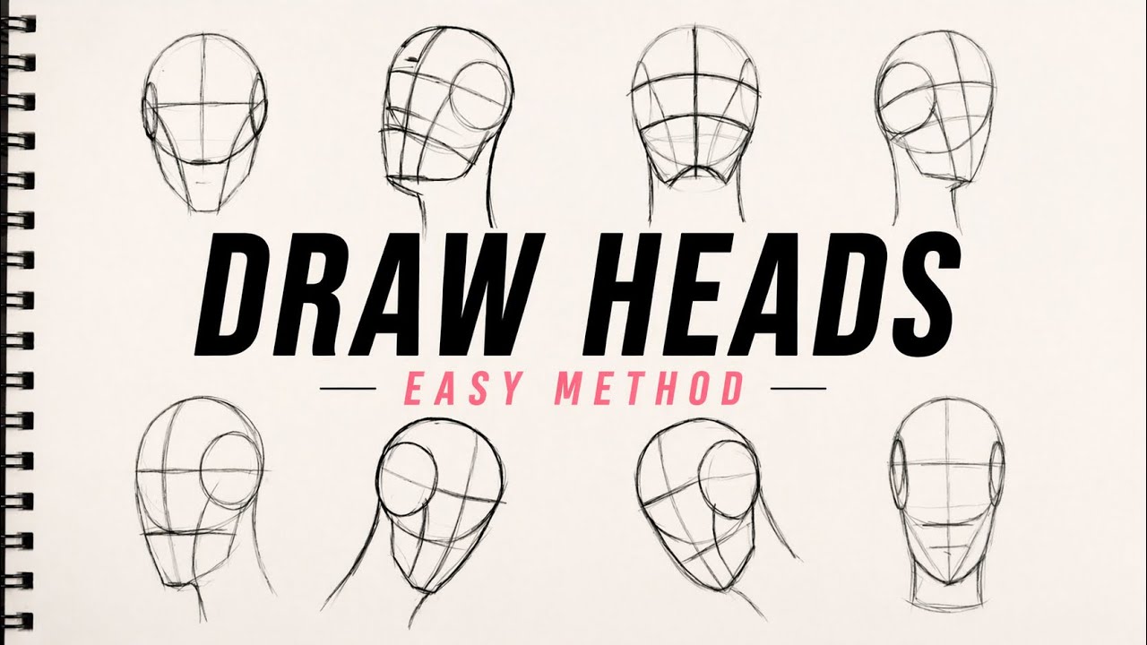 How To Draw Heads From Any Angles| Draw Heads Easily| Step by Step Tutorial
