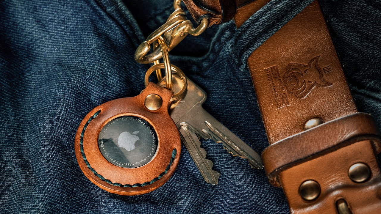 🔑Making Leather AirTag Keychain more expensive then AirTag itself 🐴 Shell Cordovan [PDF Pattern]