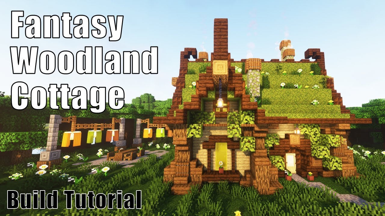 Minecraft Fantasy Woodland Cottage | Moss Cottagecore House Build Tutorial