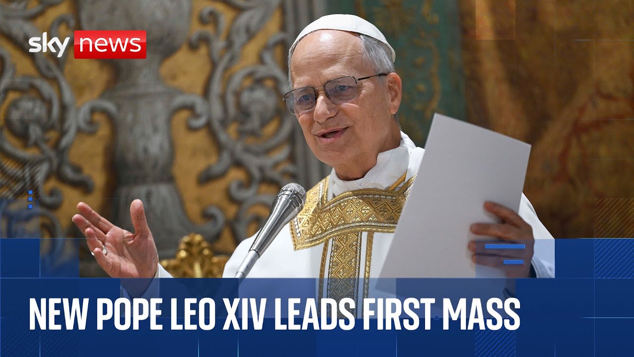 New Pope Leo XIV leads first mass in Sistine Chapel