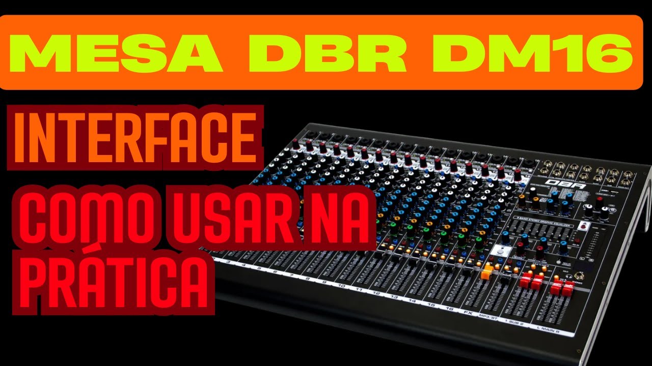 MESA DE SOM DBR 16 CANAIS DE PURA QUALIDADE P/ OS SEUS EVENTOS NA IGREJA ETC